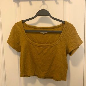 Madewell Medium Cropped Tshirt Mustard
